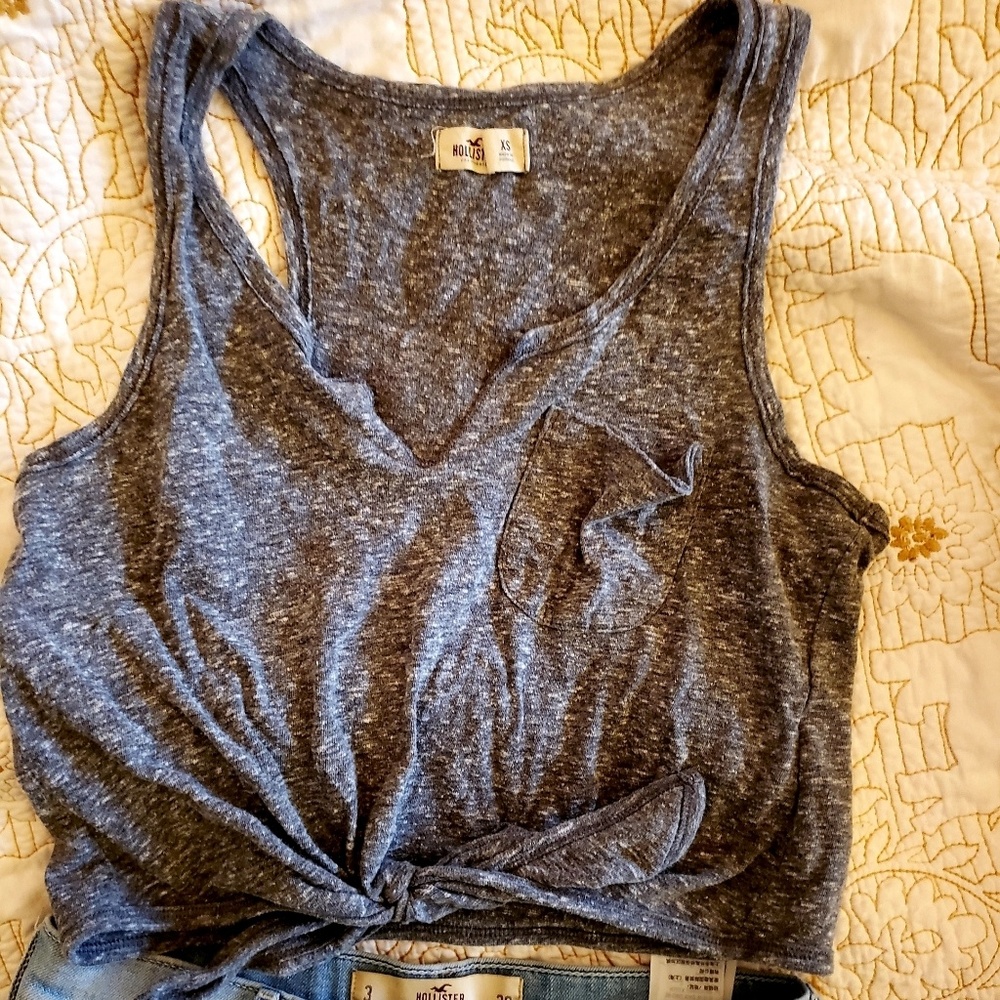 Hollister Tied Crop Tank Top